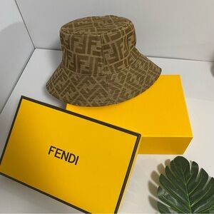 Fendi Brown Monogram Bucket Hat